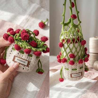 Rose Bouquet Cup Holder Crochet Pattern