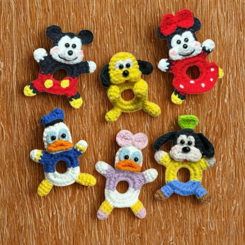 6 in 1 Character Button Covers Crochet Pattern