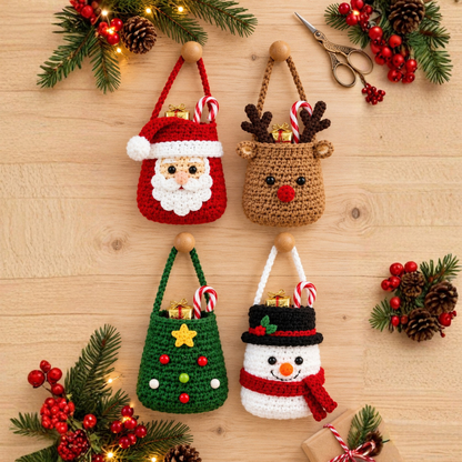 Mini Christmas Door Pocket Crochet Pattern