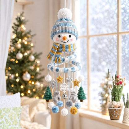 Crochet Spinning Snowman Pattern