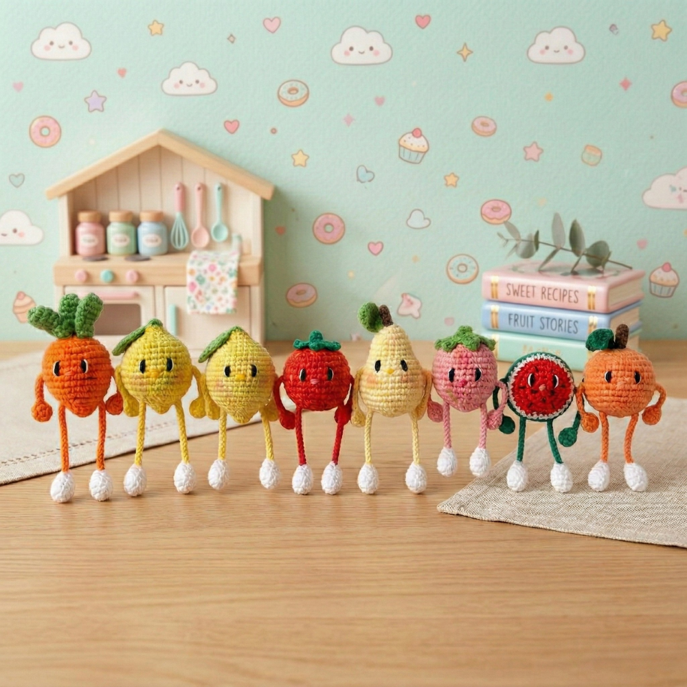 6In1 Mini Fruit Crochet Pattern