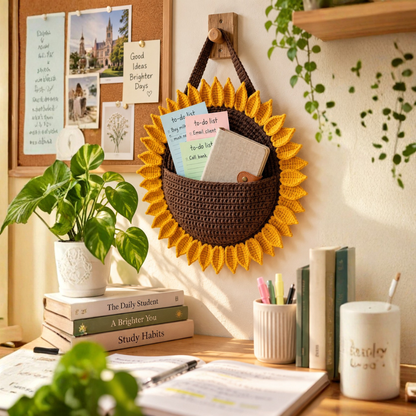 Sunflower Wall Organizer Crochet Pattern