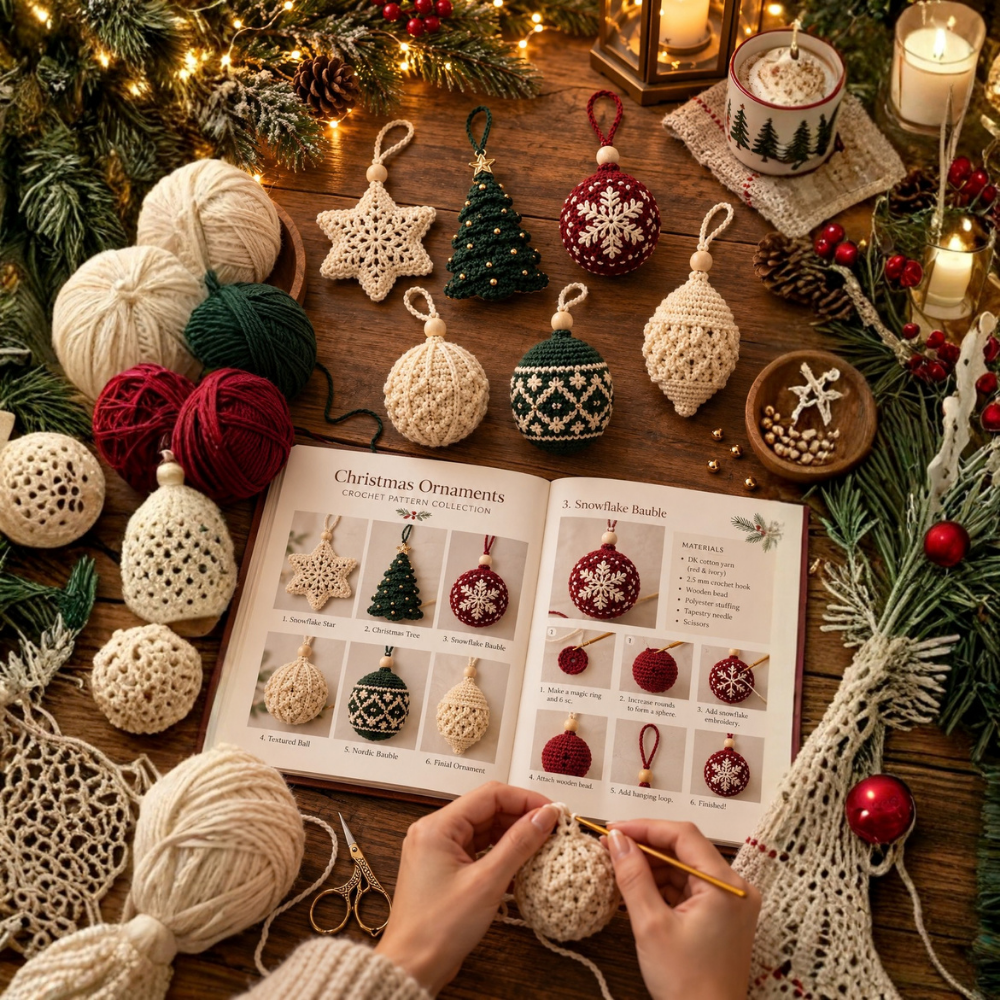 Christmas Crochet Ornament Pattern Bundle