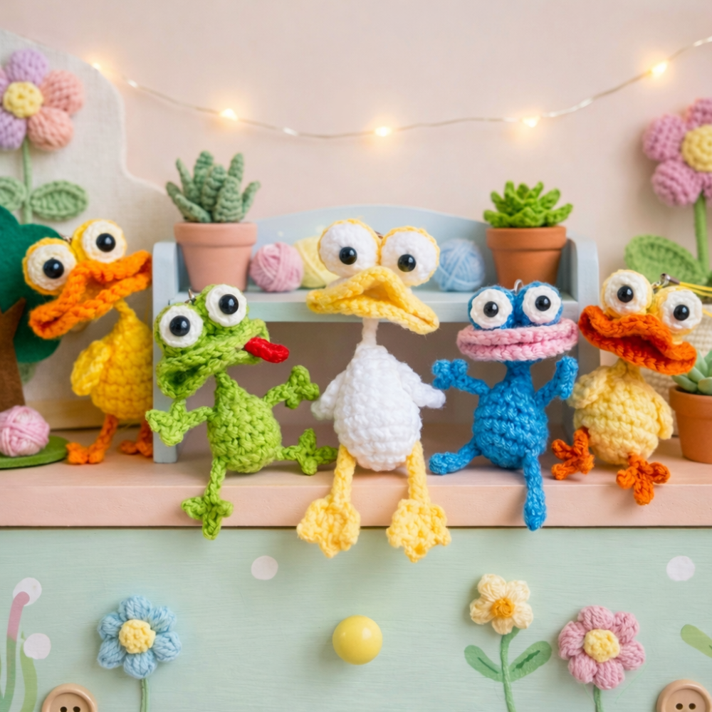Combo Animal Keychain Amigurumi  Bag Charms Crochet Pattern