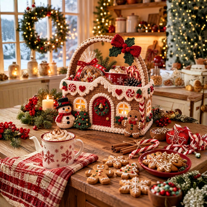 Christmas Crochet Basket Pattern