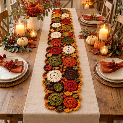 10 Fall Crochet Table Runner Patterns Bundle