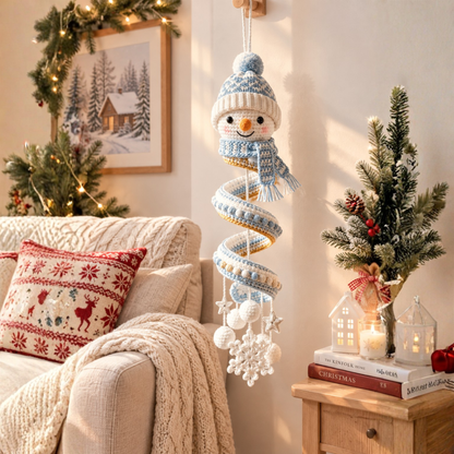 Crochet Spinning Snowman Pattern