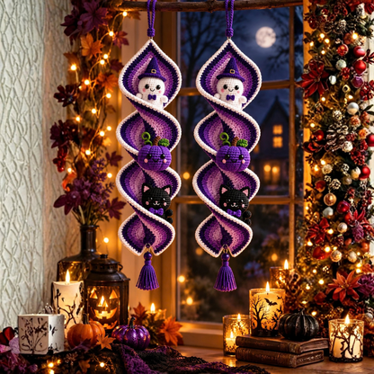 Halloween Crochet Spiral Wind Spinner Pattern