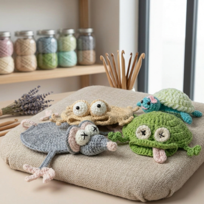 4 in 1 Amigurumi Animal Coaster Crochet Pattern