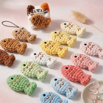 Taiyaki Fish Keychain Crochet Pattern