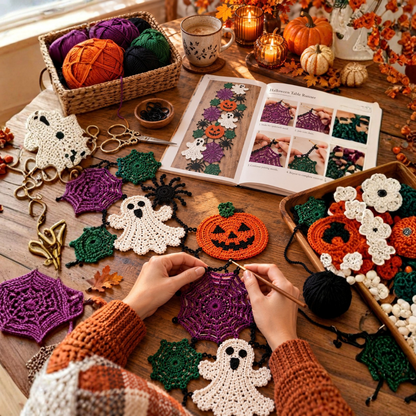 Halloween Crochet Pattern Table Runner