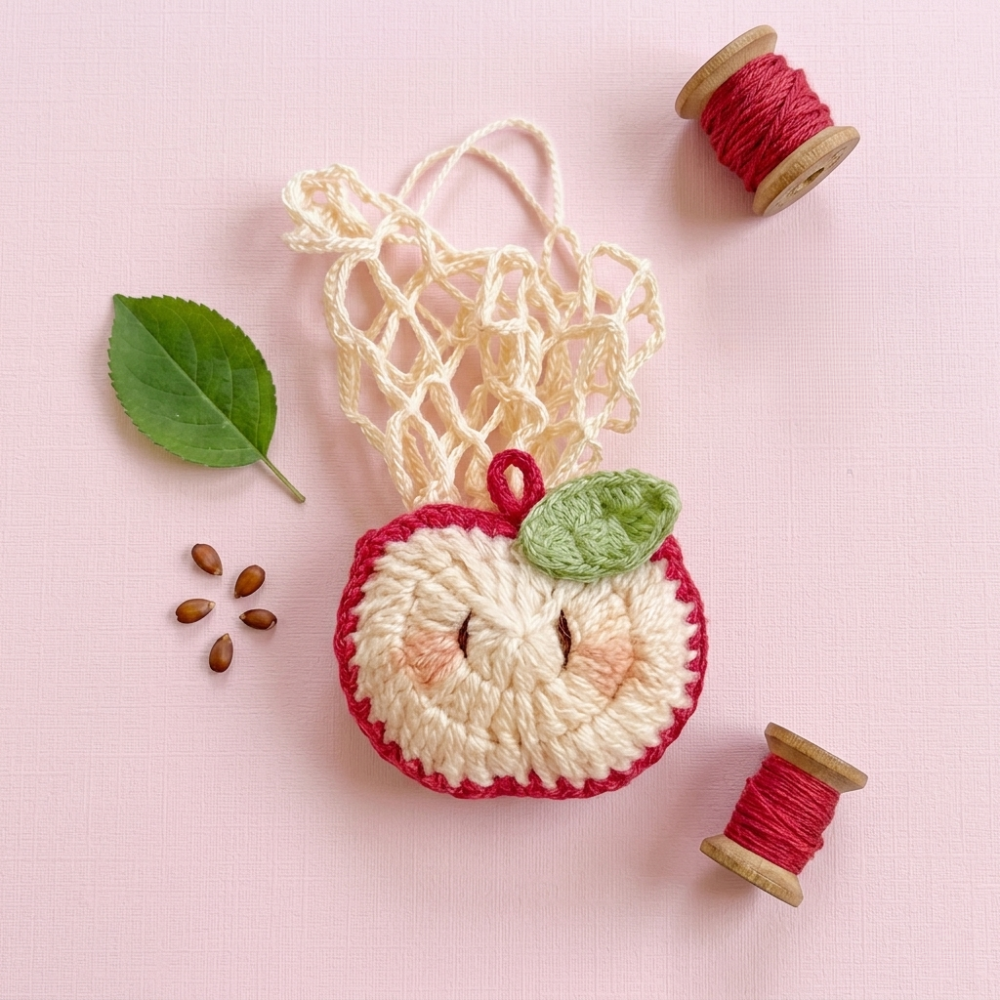 Apple Bottle Holder Crochet Pattern