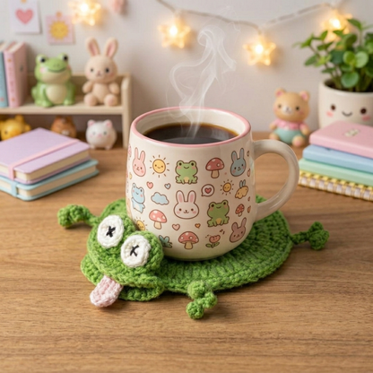 Frog Coaster Crochet Pattern