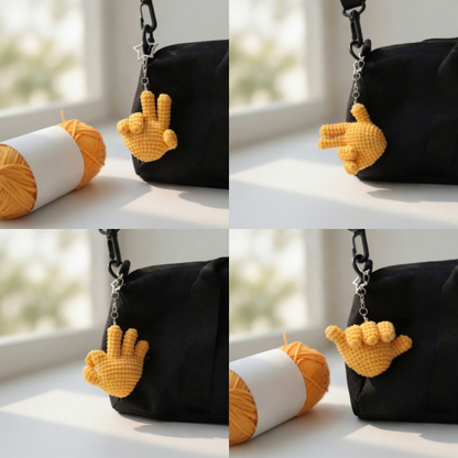 Mini Crochet Hand Keychain Pattern