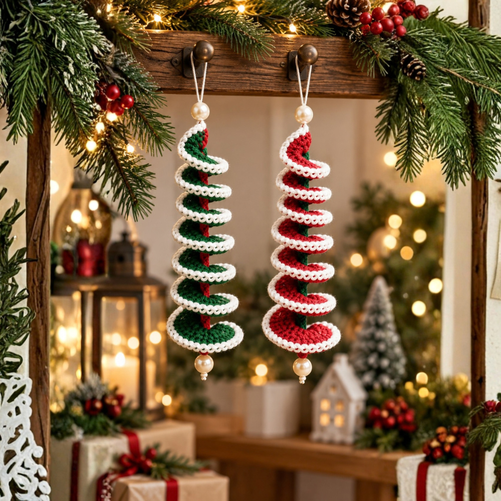 Spiral Swirl Christmas Ornament Crochet Pattern