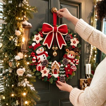 Large Christmas Crochet Wreath Pattern
