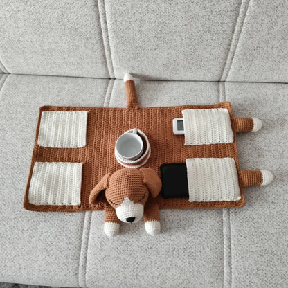 Dog Armrest Organizer Pattern with Cup Holder Crochet Pattern
