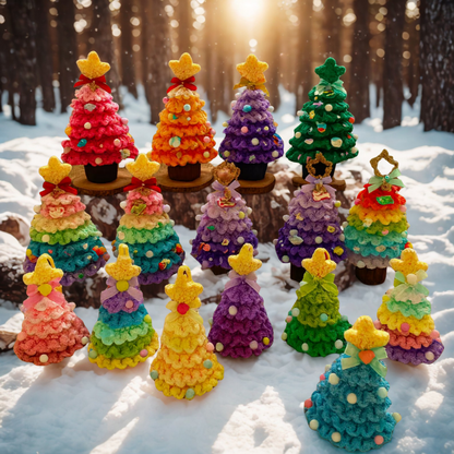 3 In 1 Colorful Christmas Tree Crochet Pattern
