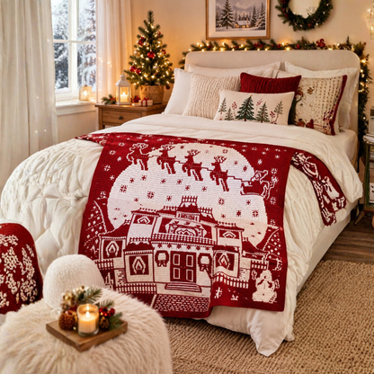 Hilltop Holiday Crochet Blanket Pattern