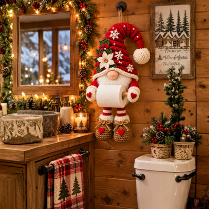 Christmas Gnome Toilet Paper Holder Crochet Pattern