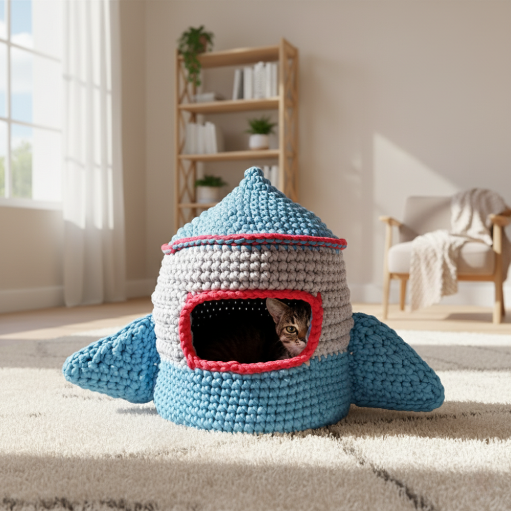 Space Cat house Crochet Pattern – Vibecrochet