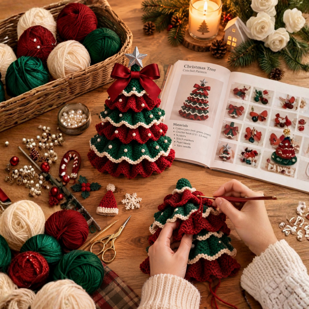 Ruffled Crochet Christmas Tree Pattern