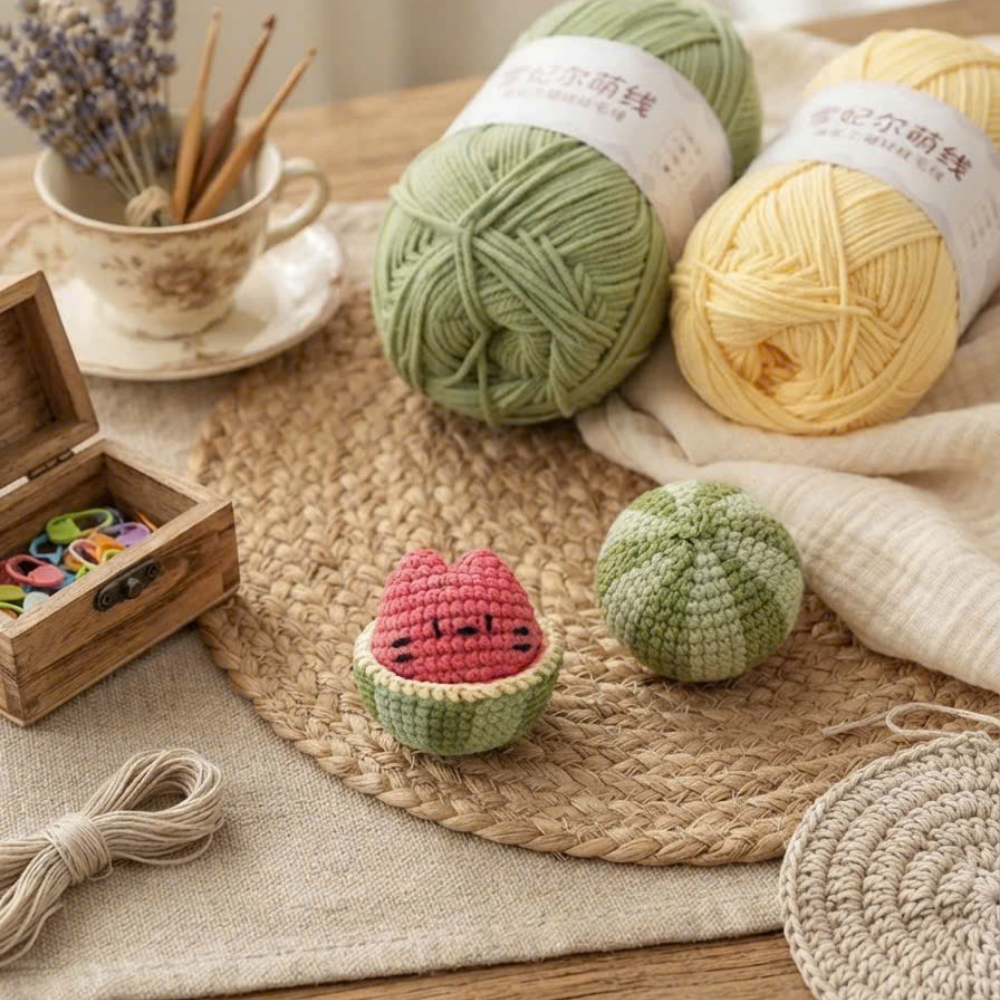 Combo Fruit Cat Crochet Pattern