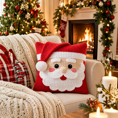 Santa Claus Pillow Crochet Pattern