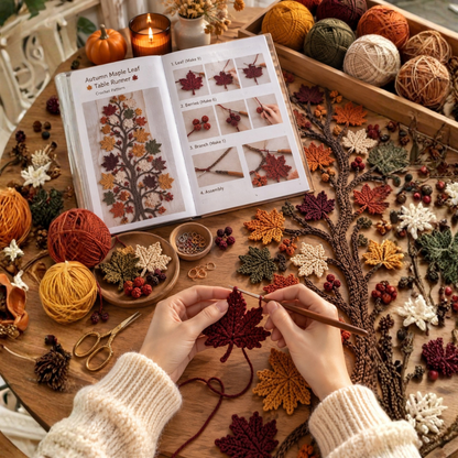 Autumn Leaf Table Runner Crochet Pattern