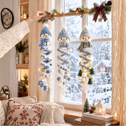 Crochet Spinning Snowman Pattern