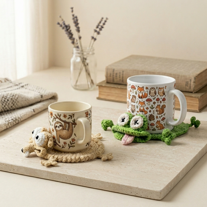 4 in 1 Amigurumi Animal Coaster Crochet Pattern