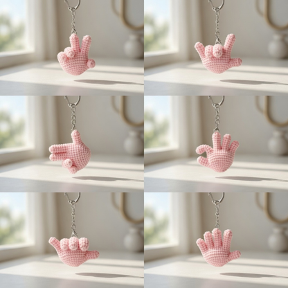 Mini Crochet Hand Keychain Pattern