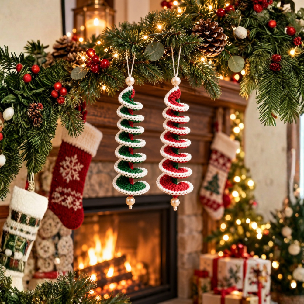 Spiral Swirl Christmas Ornament Crochet Pattern