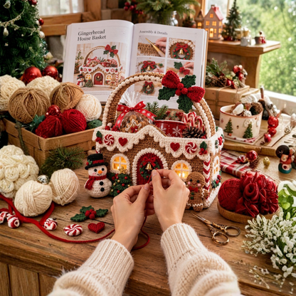 Christmas Crochet Basket Pattern