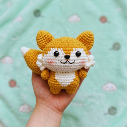 Foxy Duo Design The Perfect Orange & Gold Amigurumi Fox Keychain Set
