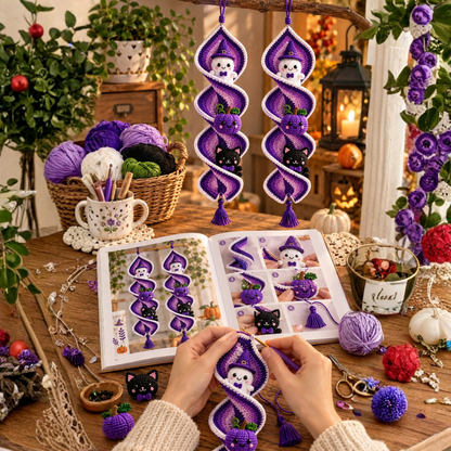 Halloween Crochet Spiral Wind Spinner Pattern