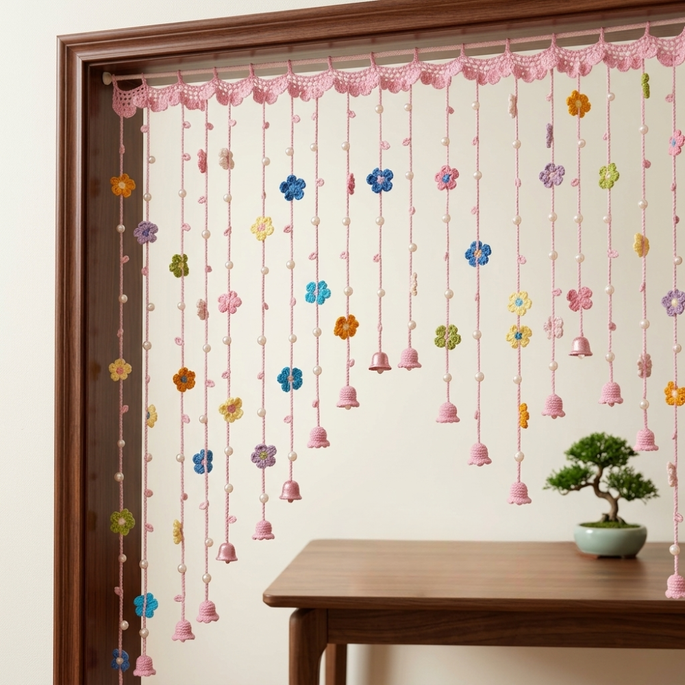 Floral Bags & Curtain Decor Crochet Pattern
