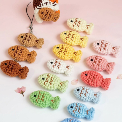 Taiyaki Fish Keychain Crochet Pattern