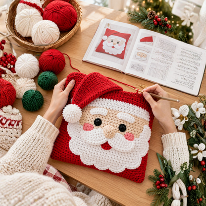 Santa Claus Pillow Crochet Pattern