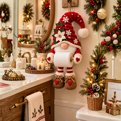Christmas Gnome Toilet Paper Holder Crochet Pattern