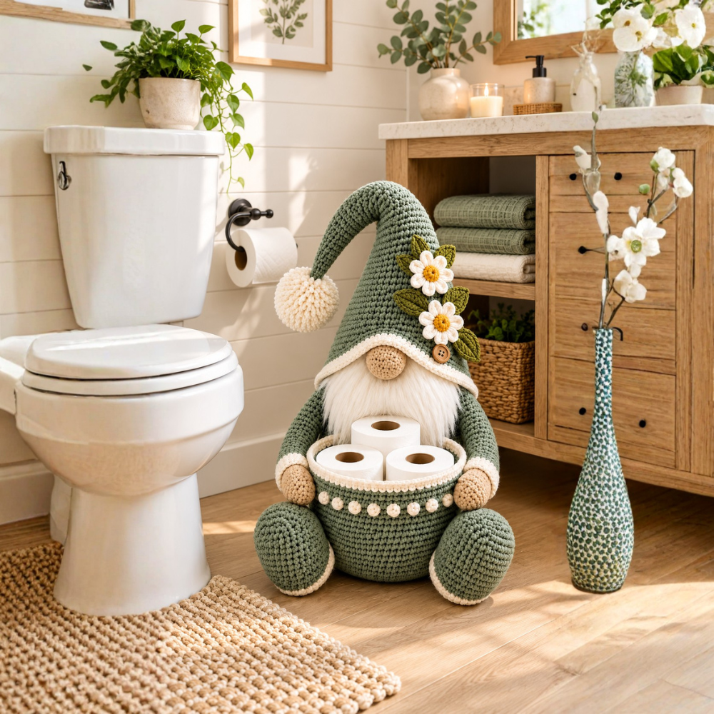 Gnome Toilet Paper Holder Crochet Pattern