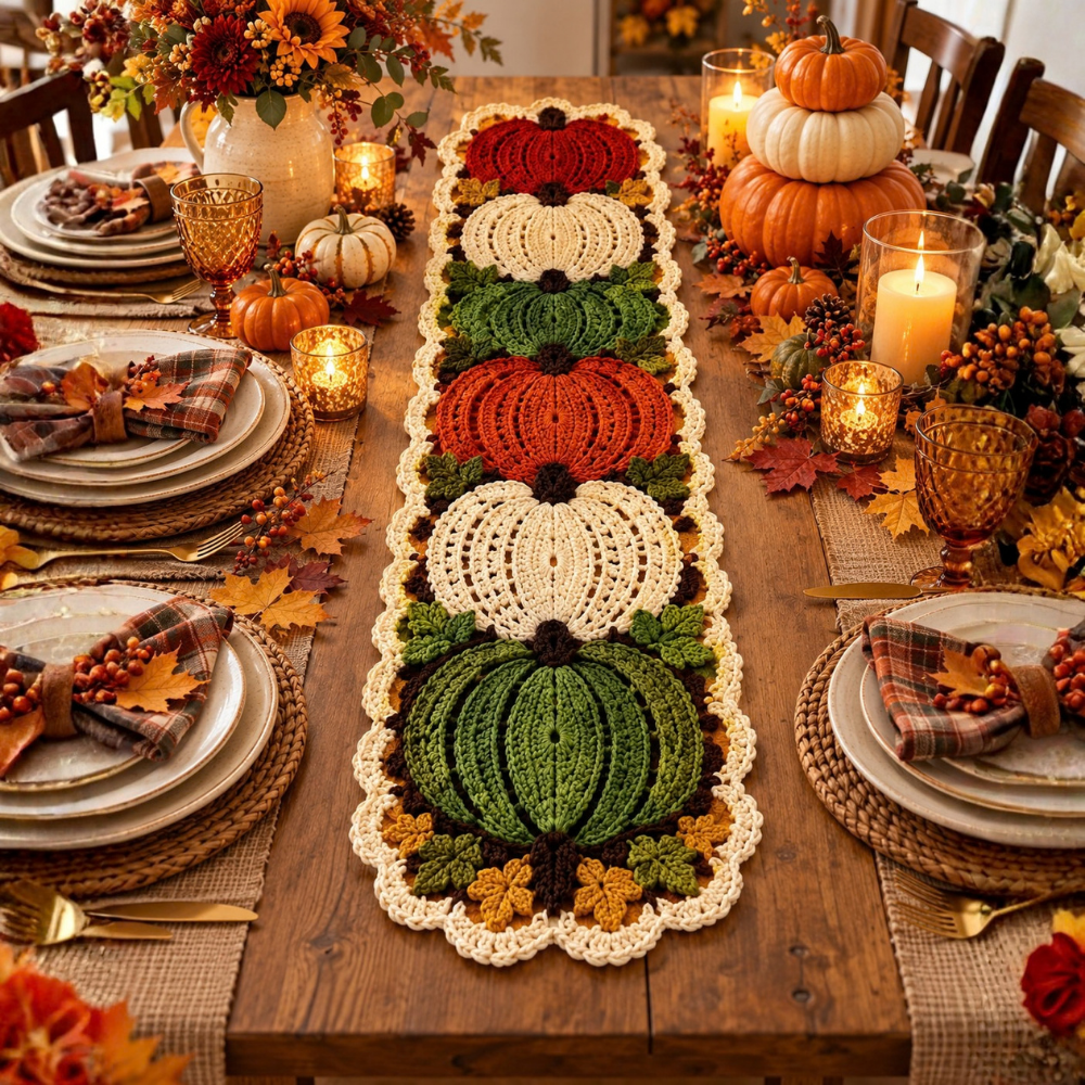 10 Fall Crochet Table Runner Patterns Bundle