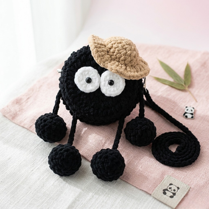 Cute Coal Ball Crossbody Bag Crochet Pattern