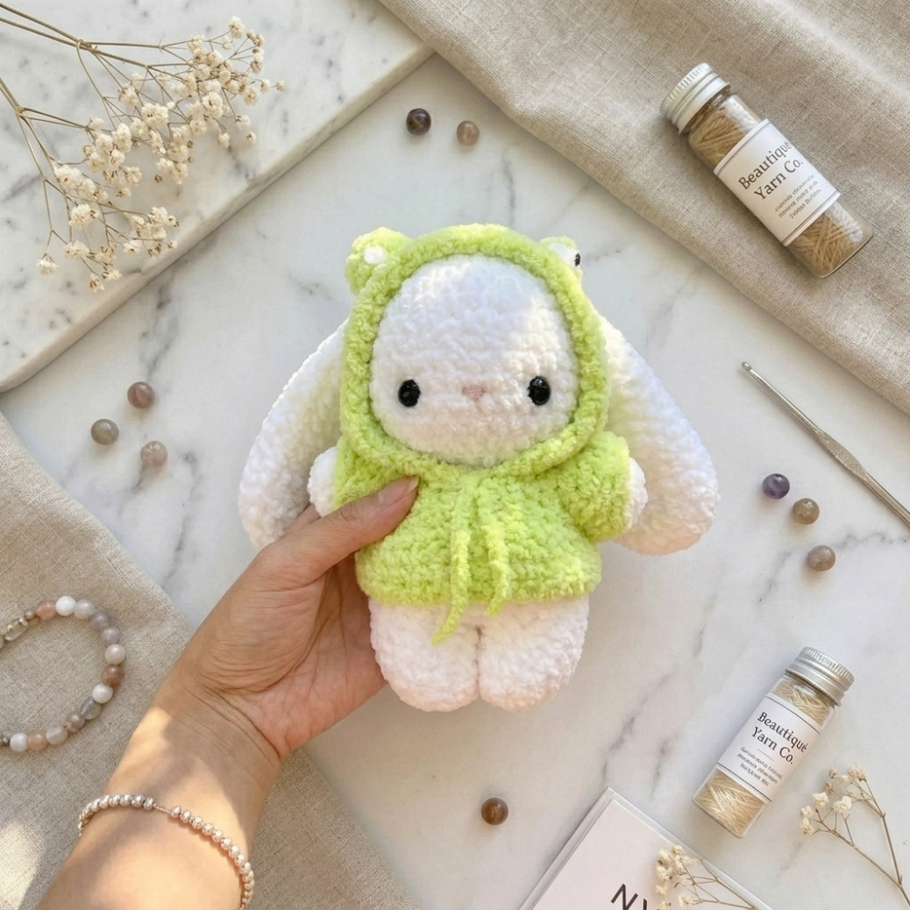 9-in-1 Baby Bunny Hoodie Crochet Pattern PDF — Newborn to 2 Years