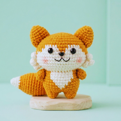 Foxy Duo Design The Perfect Orange & Gold Amigurumi Fox Keychain Set