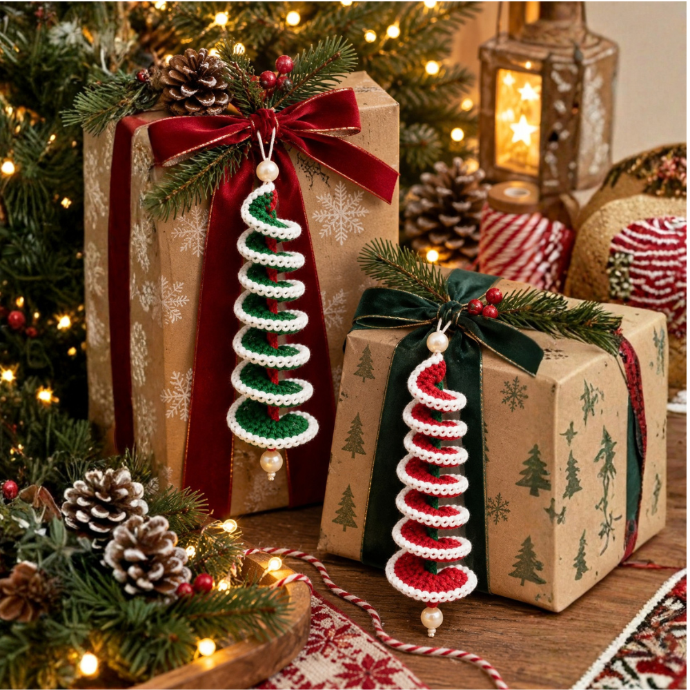 Spiral Swirl Christmas Ornament Crochet Pattern