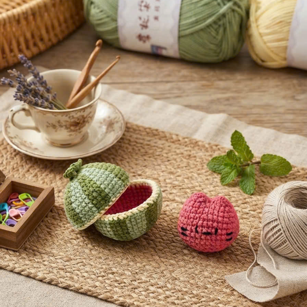 Combo Fruit Cat Crochet Pattern