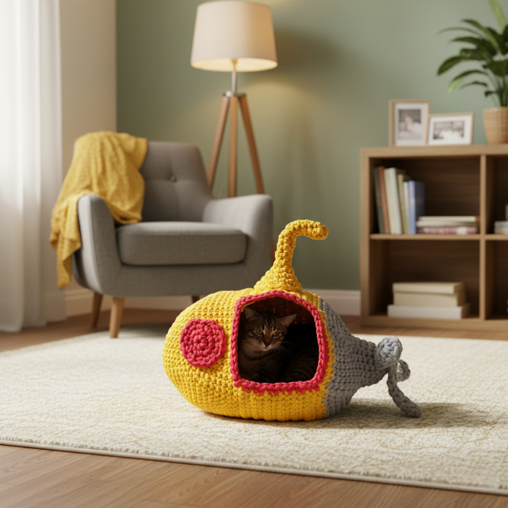 Captain Cat House Crochet Pattern
