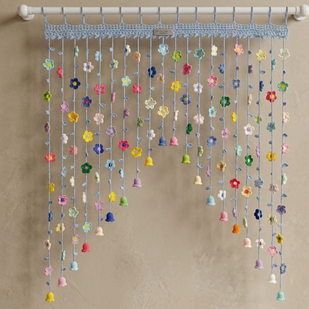 Floral Bags & Curtain Decor Crochet Pattern