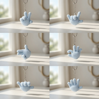 Mini Crochet Hand Keychain Pattern
